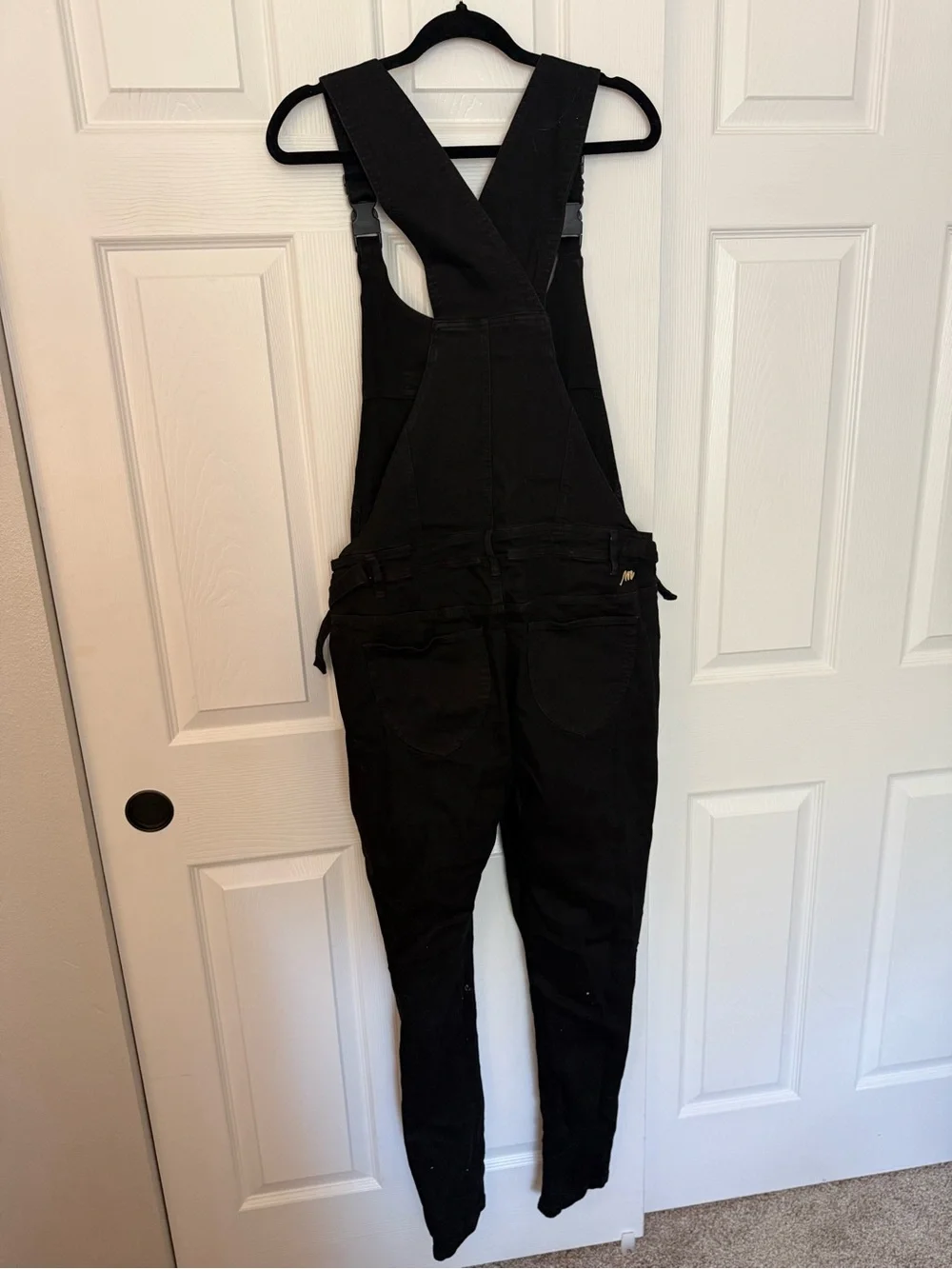 Black Mumsie Overalls in Jetset